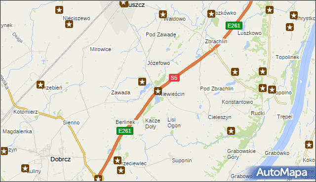 mapa Niewieścin, Niewieścin na mapie Targeo