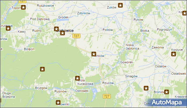 mapa Ninków, Ninków na mapie Targeo