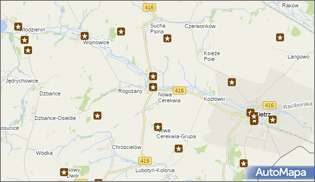 mapa Nowa Cerekwia, Nowa Cerekwia na mapie Targeo