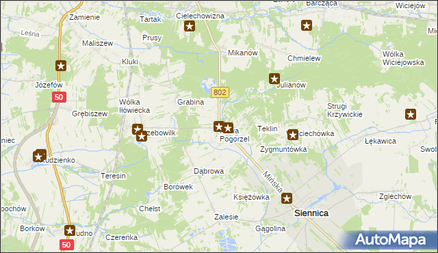 mapa Nowa Pogorzel, Nowa Pogorzel na mapie Targeo