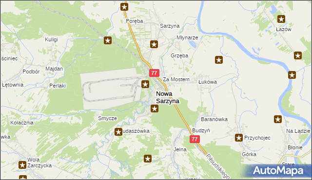 mapa Nowa Sarzyna, Nowa Sarzyna na mapie Targeo