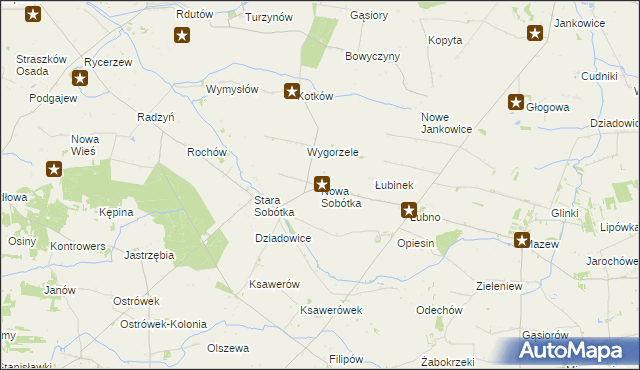 mapa Nowa Sobótka, Nowa Sobótka na mapie Targeo