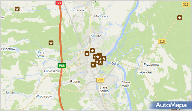 mapa Nowa Sól, Nowa Sól na mapie Targeo