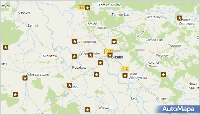 mapa Nowa Wieś gmina Gizałki, Nowa Wieś gmina Gizałki na mapie Targeo