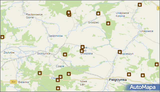 mapa Nowa Wieś Grodziska, Nowa Wieś Grodziska na mapie Targeo