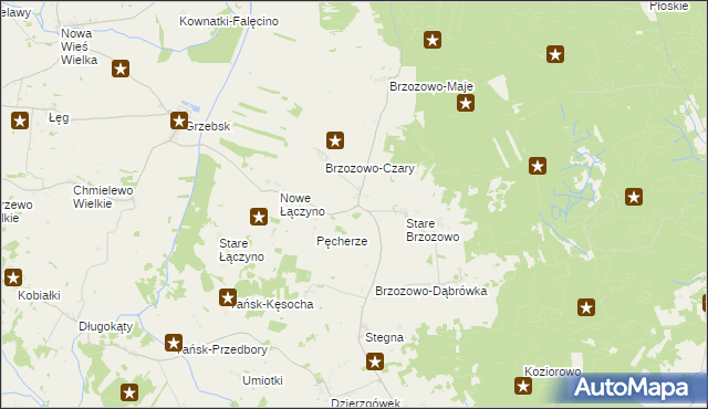 mapa Nowe Brzozowo, Nowe Brzozowo na mapie Targeo