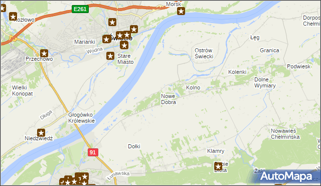 mapa Nowe Dobra gmina Chełmno, Nowe Dobra gmina Chełmno na mapie Targeo