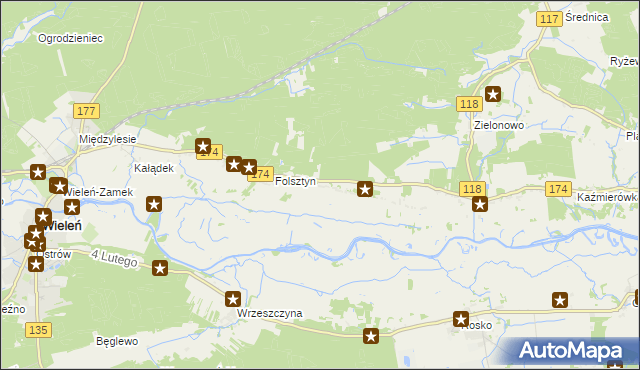 mapa Nowe Dwory gmina Wieleń, Nowe Dwory gmina Wieleń na mapie Targeo