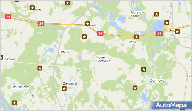 mapa Nowe Gorzycko, Nowe Gorzycko na mapie Targeo