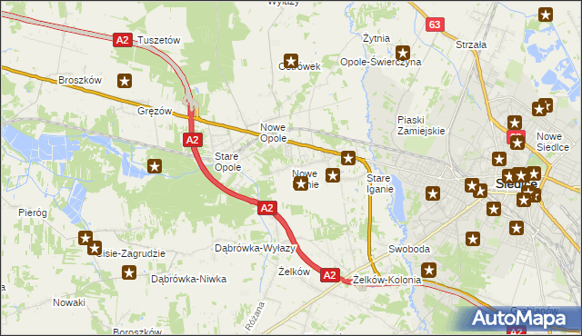 mapa Nowe Iganie, Nowe Iganie na mapie Targeo