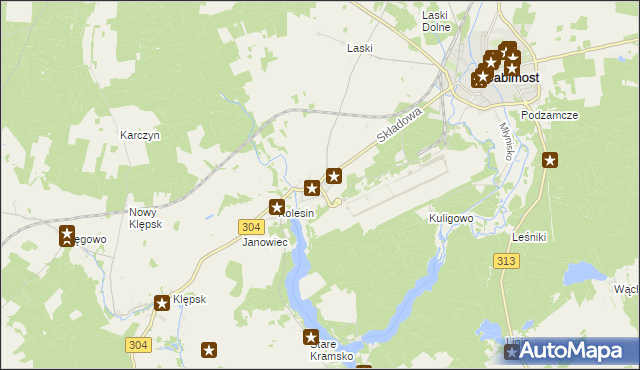 mapa Nowe Kramsko, Nowe Kramsko na mapie Targeo