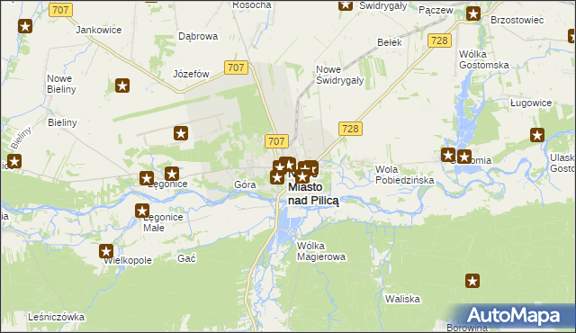 mapa Nowe Miasto nad Pilicą, Nowe Miasto nad Pilicą na mapie Targeo