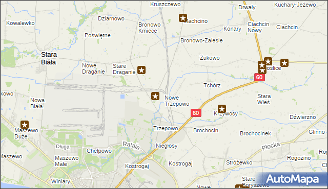 mapa Nowe Trzepowo, Nowe Trzepowo na mapie Targeo