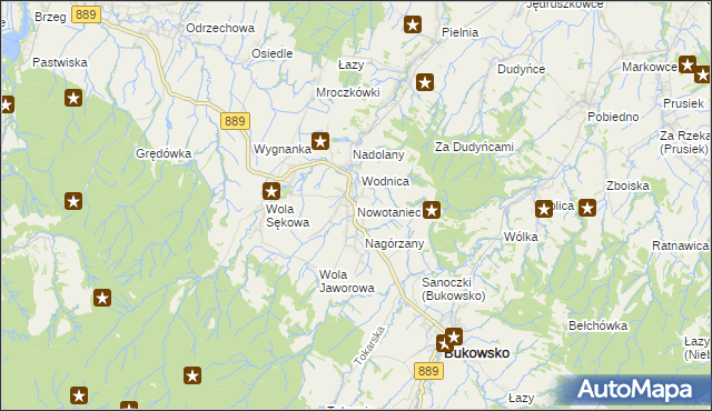 mapa Nowotaniec, Nowotaniec na mapie Targeo