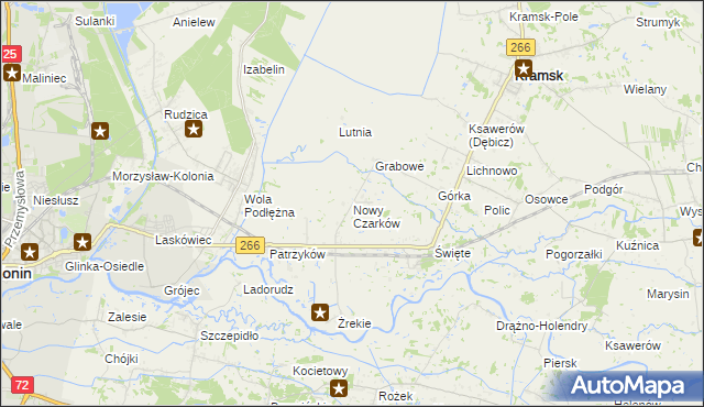 mapa Nowy Czarków, Nowy Czarków na mapie Targeo