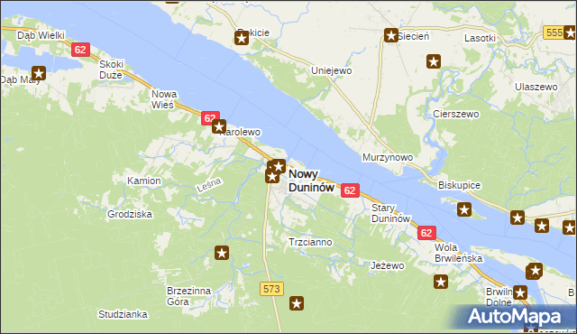 mapa Nowy Duninów, Nowy Duninów na mapie Targeo