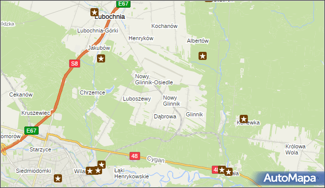 mapa Nowy Glinnik, Nowy Glinnik na mapie Targeo