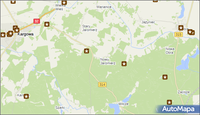 mapa Nowy Jaromierz, Nowy Jaromierz na mapie Targeo