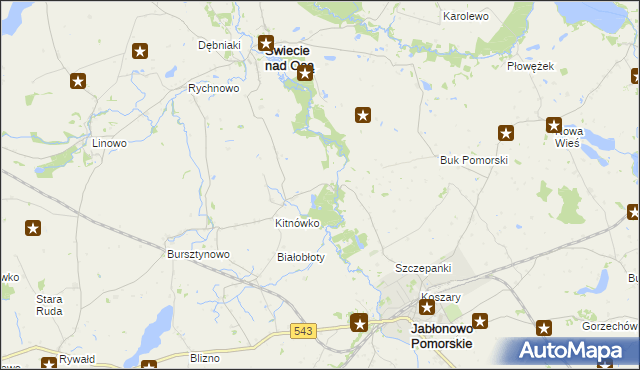 mapa Nowy Młyn gmina Świecie nad Osą, Nowy Młyn gmina Świecie nad Osą na mapie Targeo