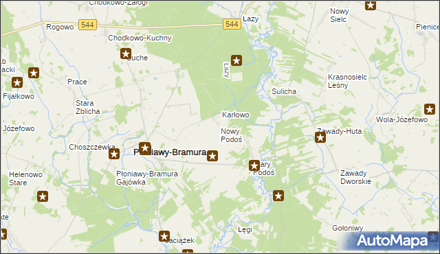 mapa Nowy Podoś, Nowy Podoś na mapie Targeo