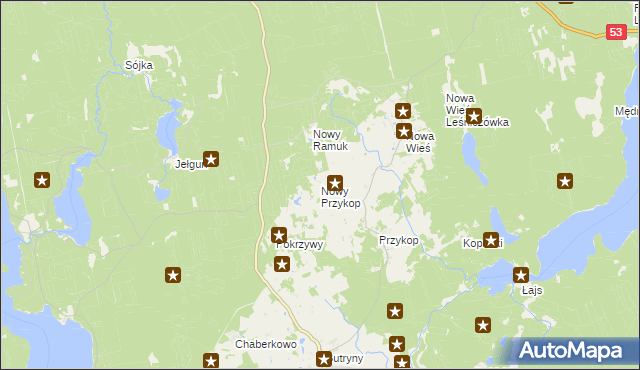 mapa Nowy Przykop, Nowy Przykop na mapie Targeo