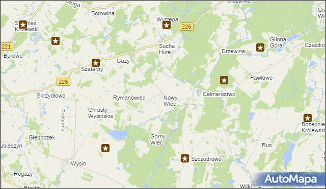 mapa Nowy Wiec, Nowy Wiec na mapie Targeo