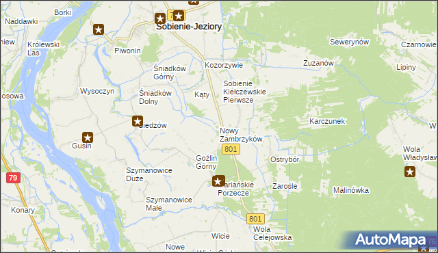 mapa Nowy Zambrzyków, Nowy Zambrzyków na mapie Targeo