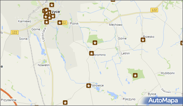 mapa Obromino, Obromino na mapie Targeo