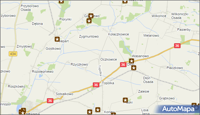 mapa Oczkowice, Oczkowice na mapie Targeo
