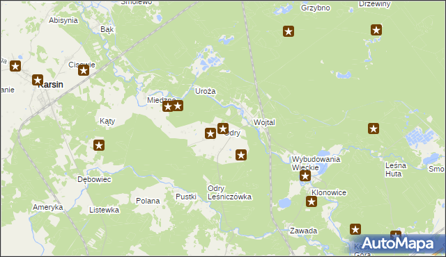 mapa Odry, Odry na mapie Targeo