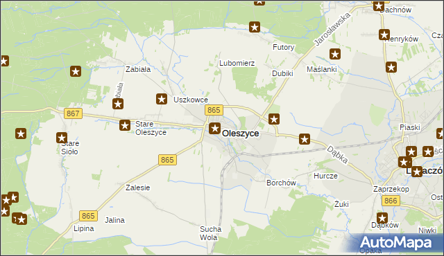 mapa Oleszyce, Oleszyce na mapie Targeo