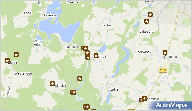 mapa Ołobok gmina Skąpe, Ołobok gmina Skąpe na mapie Targeo