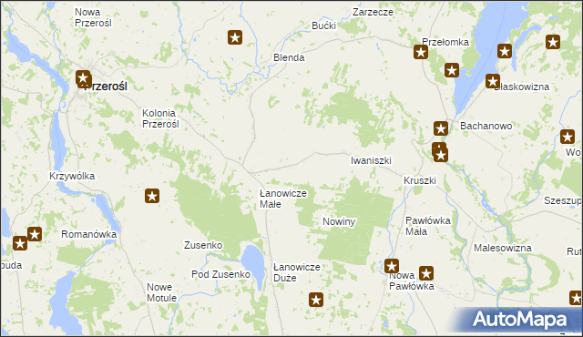 mapa Olszanka gmina Przerośl, Olszanka gmina Przerośl na mapie Targeo