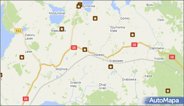 mapa Olszewo gmina Mikołajki, Olszewo gmina Mikołajki na mapie Targeo
