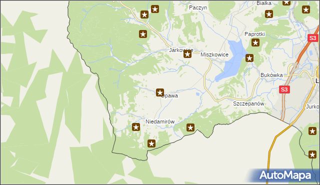 mapa Opawa, Opawa na mapie Targeo