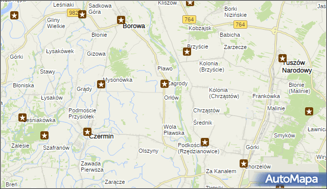 mapa Orłów gmina Borowa, Orłów gmina Borowa na mapie Targeo