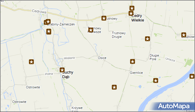 mapa Osice, Osice na mapie Targeo
