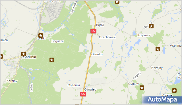 mapa Otłówko, Otłówko na mapie Targeo