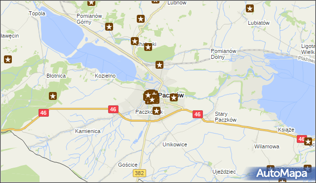 mapa Paczków powiat nyski, Paczków powiat nyski na mapie Targeo
