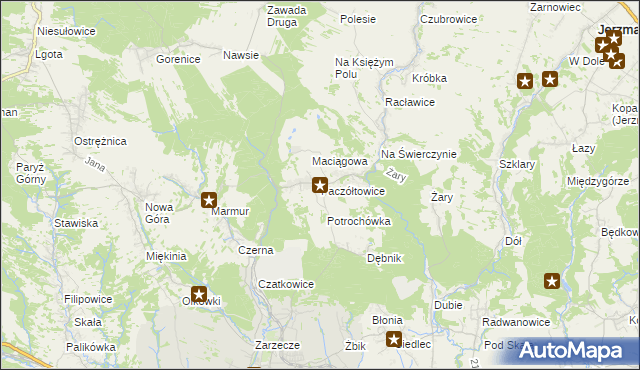 mapa Paczółtowice, Paczółtowice na mapie Targeo