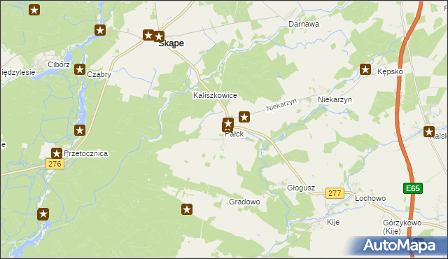 mapa Pałck, Pałck na mapie Targeo