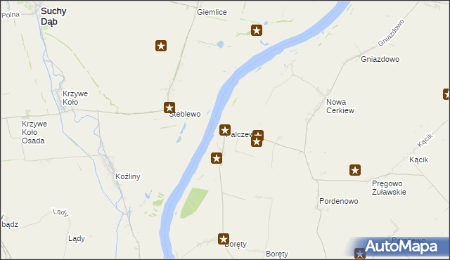 mapa Palczewo gmina Ostaszewo, Palczewo gmina Ostaszewo na mapie Targeo