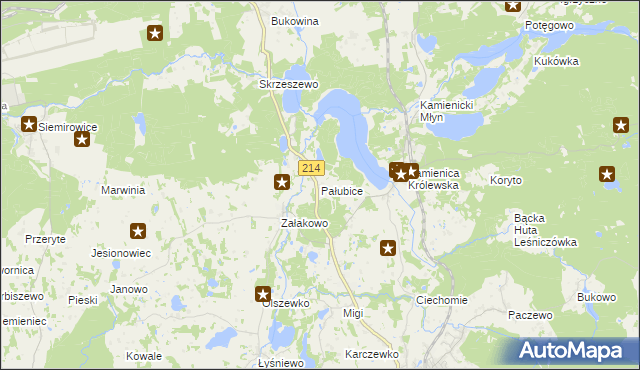 mapa Pałubice, Pałubice na mapie Targeo