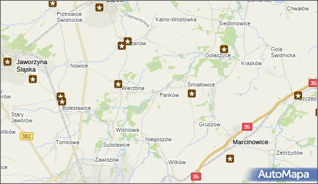 mapa Panków, Panków na mapie Targeo