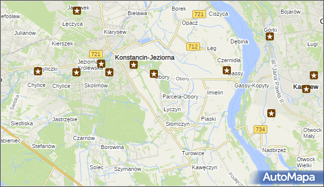 mapa Parcela-Obory, Parcela-Obory na mapie Targeo