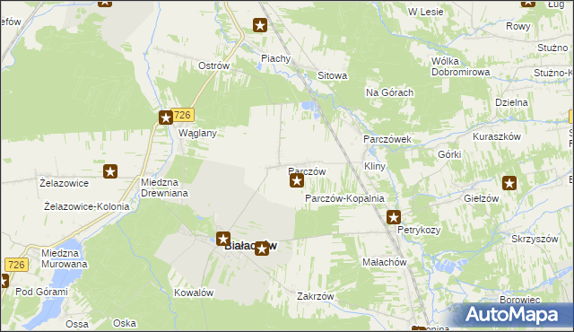 mapa Parczów, Parczów na mapie Targeo