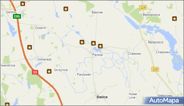mapa Parsów, Parsów na mapie Targeo