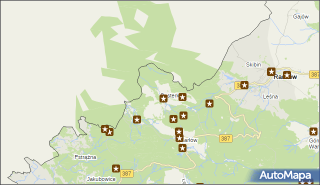 mapa Pasterka, Pasterka na mapie Targeo