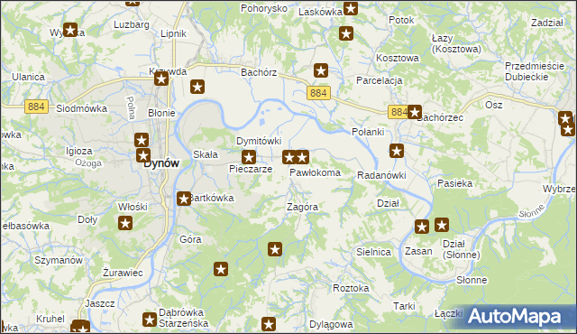 mapa Pawłokoma, Pawłokoma na mapie Targeo