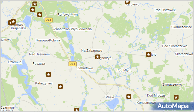 mapa Pęperzyn, Pęperzyn na mapie Targeo